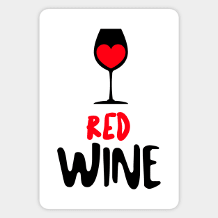 RED Wine Glass Magnet